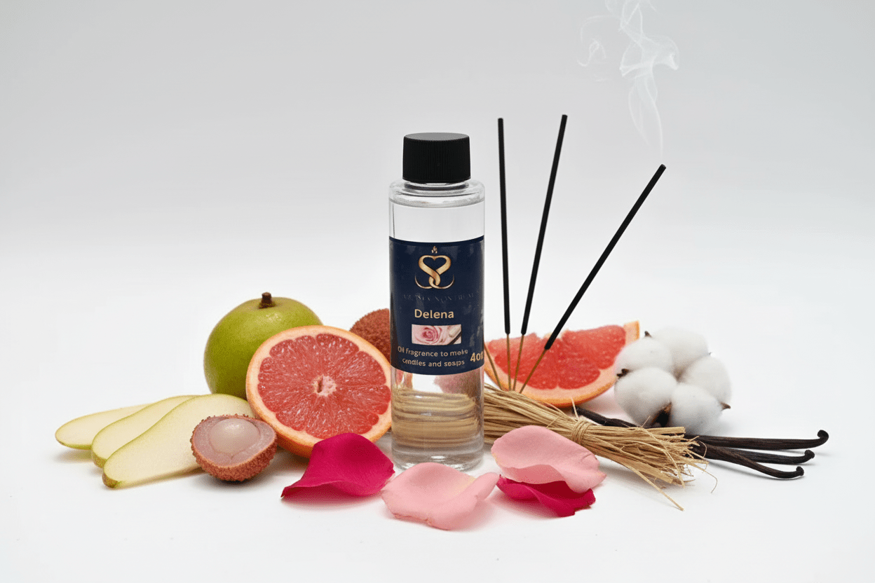 Delena Oil – Premium Fragrance Oil for Candles & Soaps (4 oz) - Aroma Nostrum