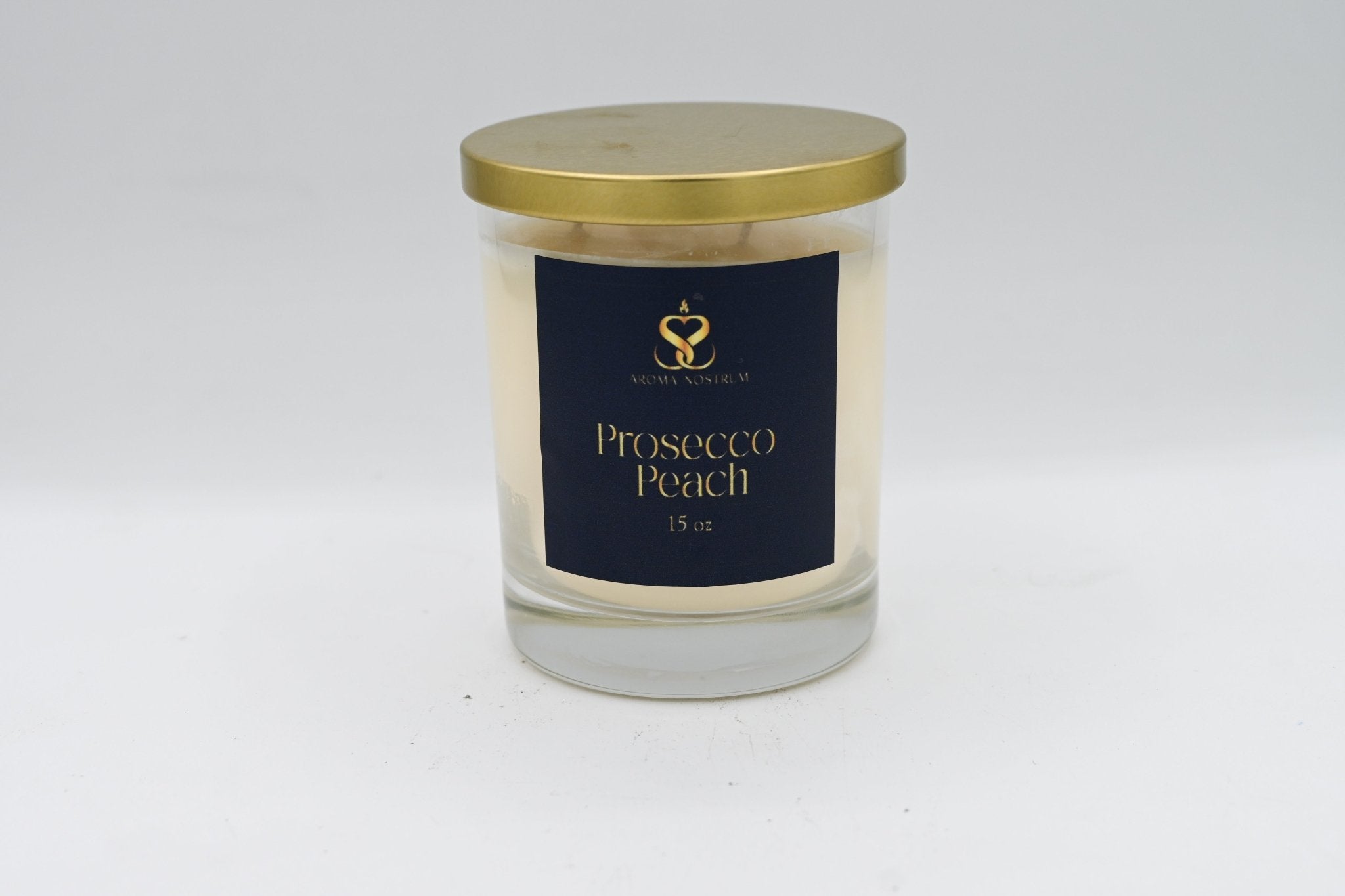 Prosecco Peach - Scented Organic Soy Wax Candle - Aroma Nostrum