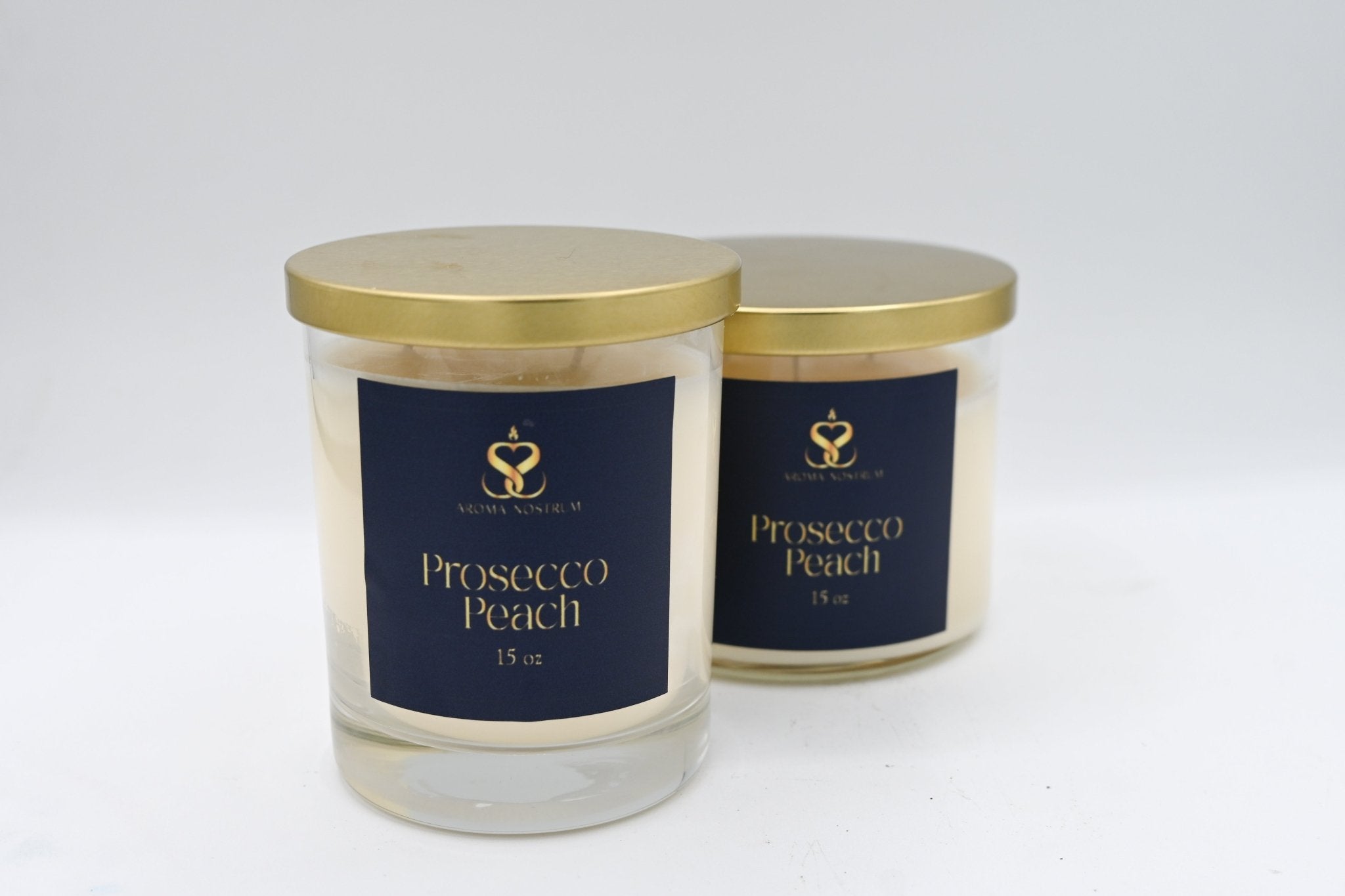 Prosecco Peach - Scented Organic Soy Wax Candle - Aroma Nostrum